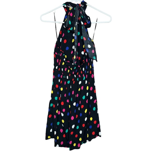 RIXO Target Colorful Polka Dot Black Mini Dress Size XS - Picture 6 of 15